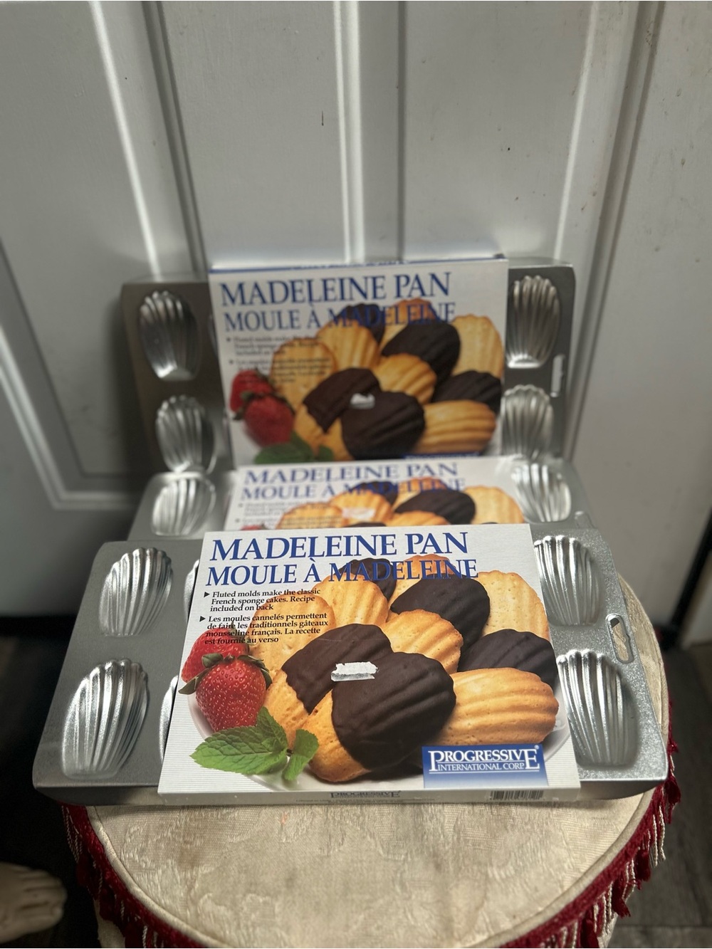 Vintage Madeleine Pan - Silver Madeleine Baking Tray 3 pc